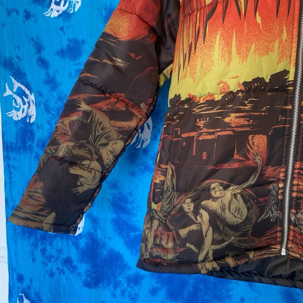 Rare Graphic Gothic Jacket Flame Judgment Punk Rebirth Midnight Ritual Med